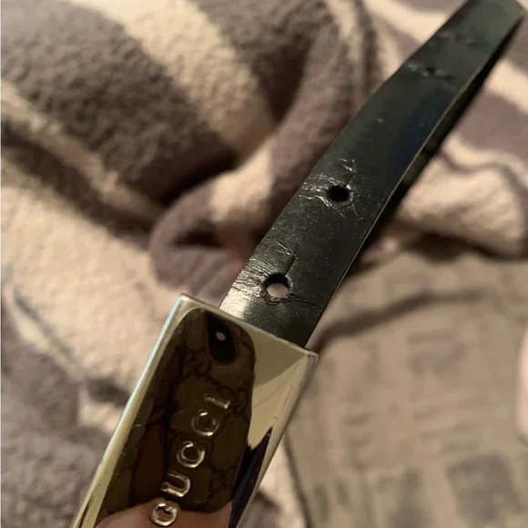 Gucci belt Silver and Black